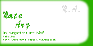 mate arz business card